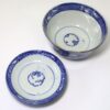 染付印判フタ付飯茶碗　明治　山水/Rice bowl with lid/Village/19c./Japan - 画像 (4)