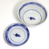 伊万里　染付3.5寸フタ付飯碗　江戸後期/Rice bowl 10.5cm/Blue flower/19c./Japan - 画像 (4)