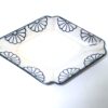 瀬戸　隅入菱形皿　線描き/Seto studio M/rhombus dish/Japan　