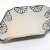 瀬戸　隅入菱形皿　線描き/Seto studio M/rhombus dish/Japan　 - 画像 (2)