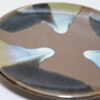 出西窯　8寸平皿　赤土三方掛/Syussai 24cm dish/brown, black, white) - 画像 (4)