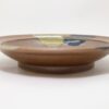 出西窯　縁付き皿　８寸　赤土黒白三方流/Syussai rim dish/24cm/black-white - 画像 (3)