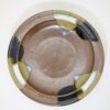 出西窯　縁付き皿　８寸　赤土黒白三方流/Syussai rim dish/24cm/black-white - 画像 (5)