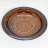 出西窯　縁そり鉢　7寸　飴/Syussai rim flat bowl/21cm/amber - 画像 (2)