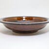 出西窯　縁そり鉢　7寸　飴/Syussai rim flat bowl/21cm/amber - 画像 (3)