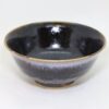 出西窯　6寸丼　黒流れ/Syussai 18cm bowl/black