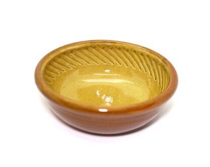 湯町窯　サラダ鉢　黄シノギ/Yumachi salad bowl/yellow-edge