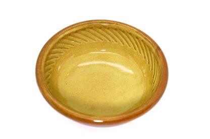 湯町窯　サラダ鉢　黄シノギ/Yumachi salad bowl/yellow-edge - 画像 (2)