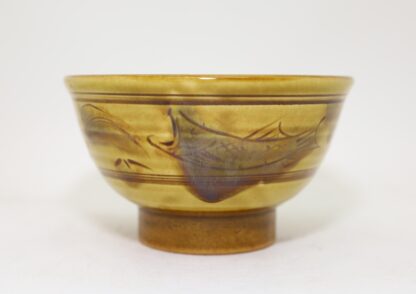 湯町窯　5寸丼　黄　魚/Yumachi 15㎝ bowl/yellow-fish - 画像 (2)
