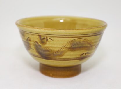 湯町窯　5寸丼　黄　魚/Yumachi 15㎝ bowl/yellow-fish - 画像 (4)