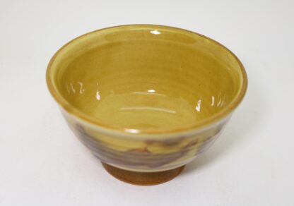 湯町窯　5寸丼　黄　魚/Yumachi 15㎝ bowl/yellow-fish - 画像 (3)