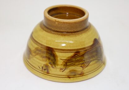 湯町窯　5寸丼　黄　魚/Yumachi 15㎝ bowl/yellow-fish - 画像 (6)