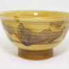 湯町窯　6寸丼　黄　魚/Yumachi 17㎝ bowl/yellow-fish
