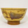 湯町窯　6寸丼　黄　魚/Yumachi 17㎝ bowl/yellow-fish - 画像 (3)