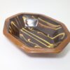 湯町窯　八角鉢　黒飴スリップ/Yumachi octagon bowl/black-amber - 画像 (3)