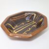 湯町窯　八角鉢　黒飴スリップ/Yumachi octagon bowl/black-amber - 画像 (4)