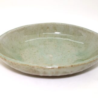 出西窯　ろくろ楕円深皿7寸　灰/Syussai oval deep plate/ash