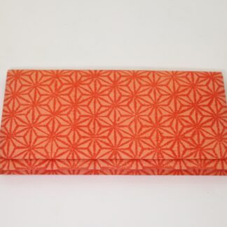 白石和紙　札入れ（仕切付）橙　麻紋/Shiroishi paper/wallet/hemp orange　