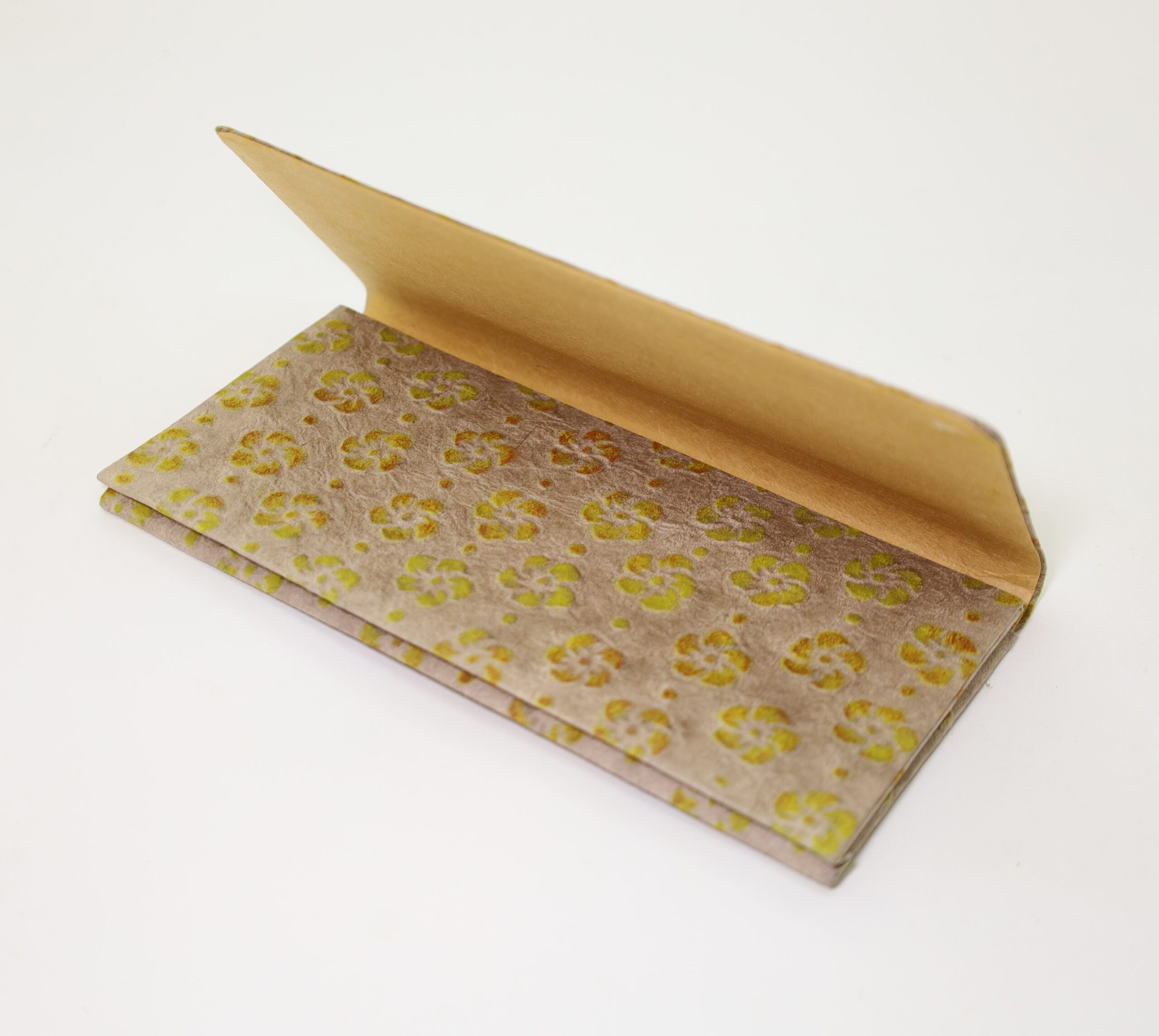 白石和紙 札入れ なでしこ 黄/Shiroishi paper/wallet/dianthus yellow - 画像 (2)
