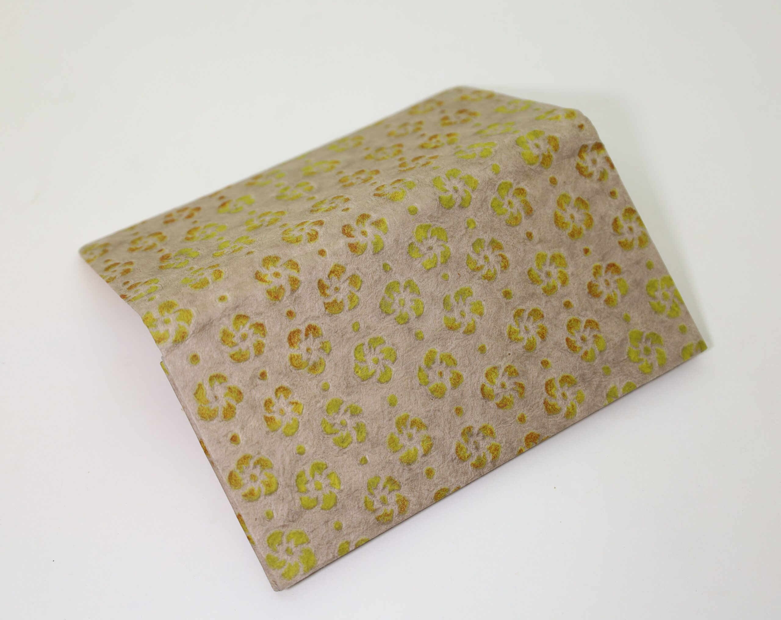 白石和紙 札入れ なでしこ 黄/Shiroishi paper/wallet/dianthus yellow - 画像 (3)