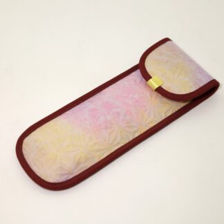 白石和紙 ペンケース 紫ぼかし麻紋(1~2本用)Shiroishi paper/pen case/Purple hemp