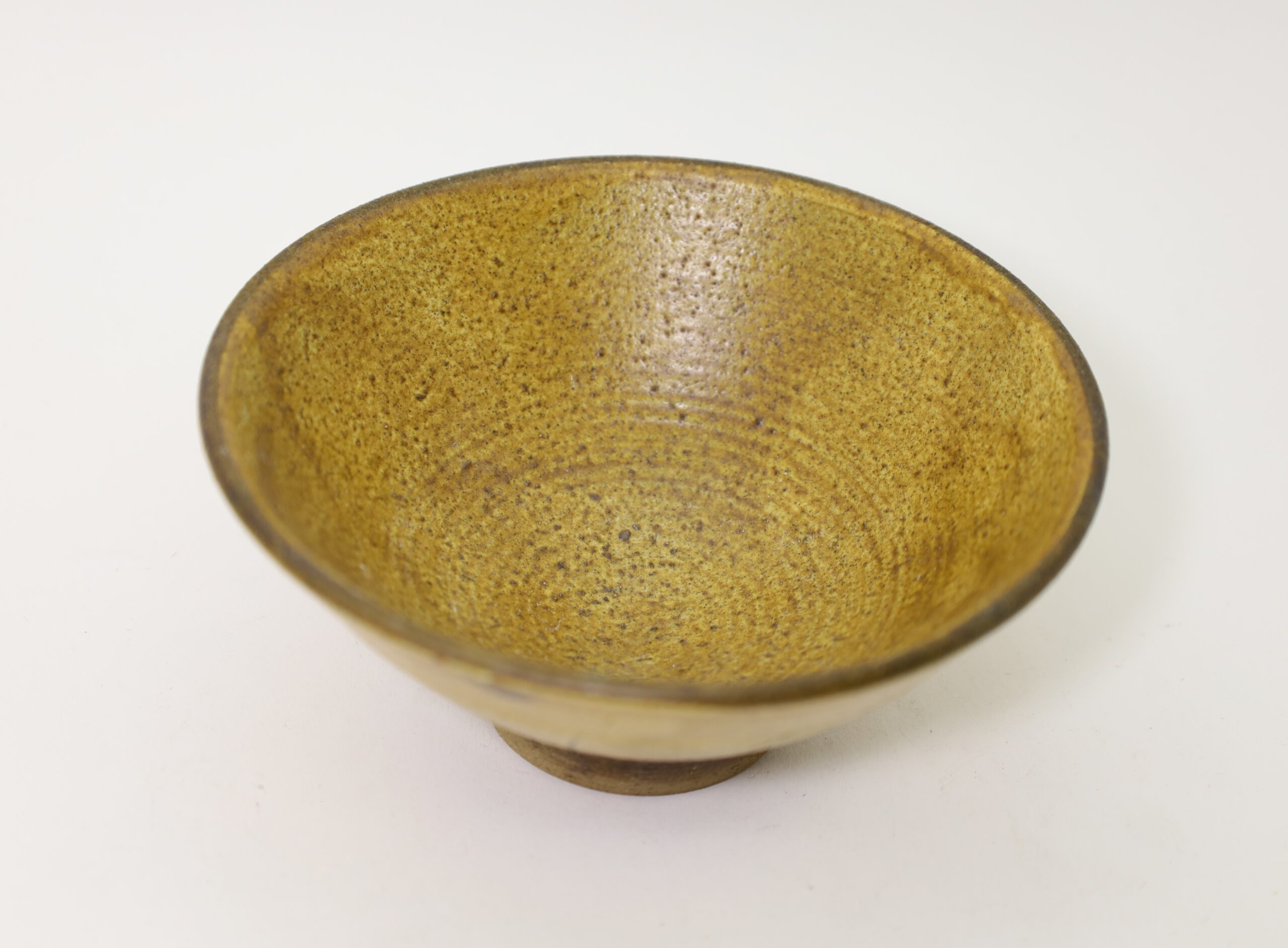 小鹿田焼 飯碗 黄くしめ 柳瀬朝夫/Onta rice bowl/kusime/Yanase asao - 画像 (2)