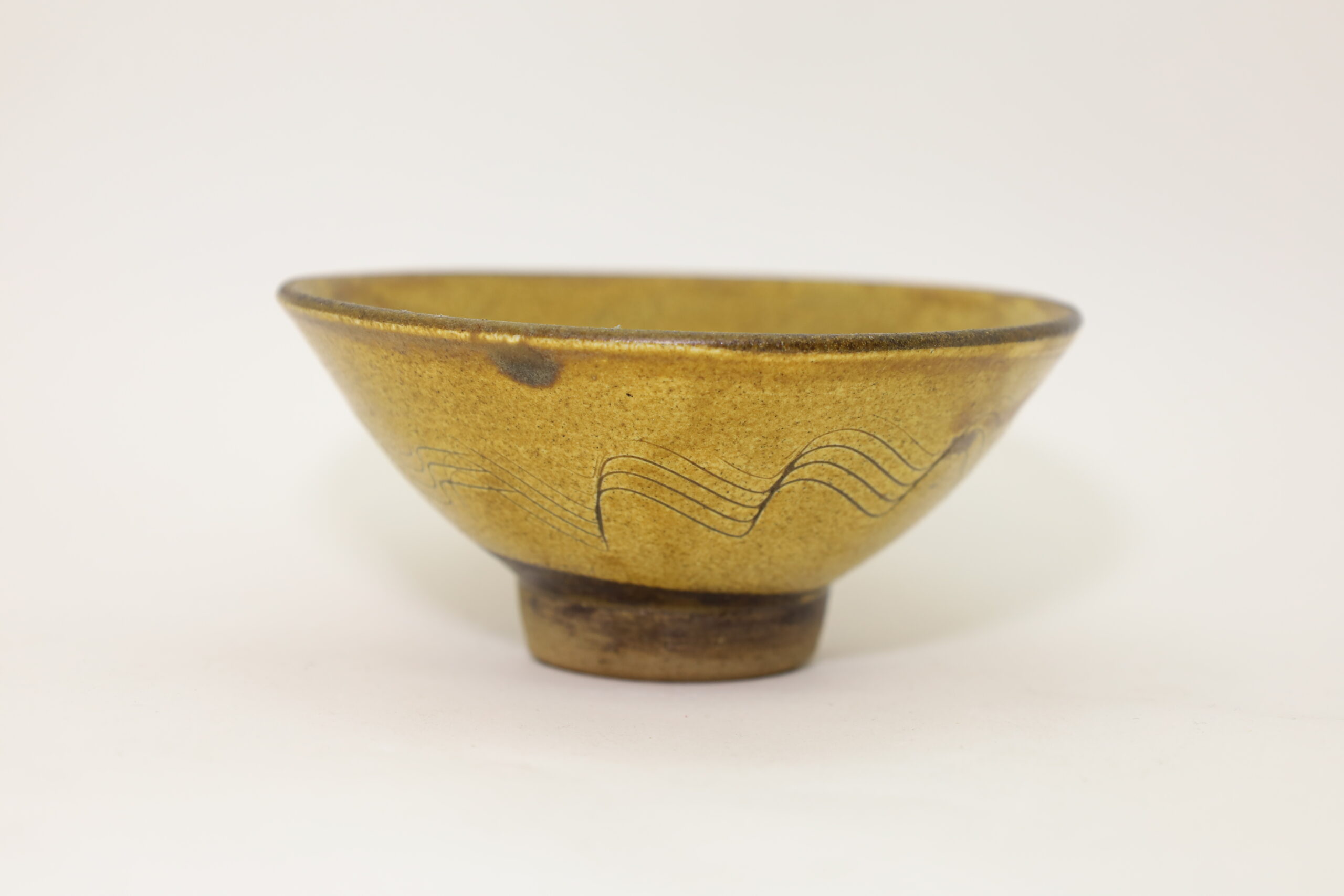 小鹿田焼 飯碗 黄くしめ 柳瀬朝夫/Onta rice bowl/kusime/Yanase asao - 画像 (3)