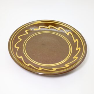 小鹿田焼　7寸スリップ皿　坂本浩二/Onta 21cm dish/br./Sakamoto kohji