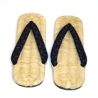 日田 竹皮雪駄 大 ゴム底付 トンボ/Hita Bamboo bark sandals/Rubber sole/L/dragonfly