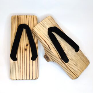 日田げた　一本歯　26cm黒/Hita Wooden single edge sandals/cedar/black
