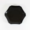 スタジオM　輪花皿「Tsubaki」　黒 Studio M hexagonal dish/black/Aichi pref. - 画像 (2)