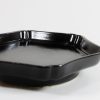 スタジオM　輪花皿「Tsubaki」　黒 Studio M hexagonal dish/black/Aichi pref. - 画像 (5)