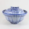 ふた付き丼　千本とくさ Lunch bowl with a lid/blue straw/Aichi pref.