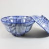 ふた付き丼　千本とくさ Lunch bowl with a lid/blue straw/Aichi pref. - 画像 (4)
