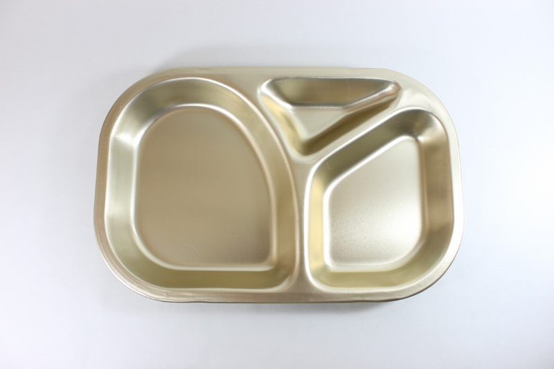 アルマイト食器 ランチプレート３食 Lunch plate 3cup/anodized aluminum/Kyoto pref. – 倉日用商店